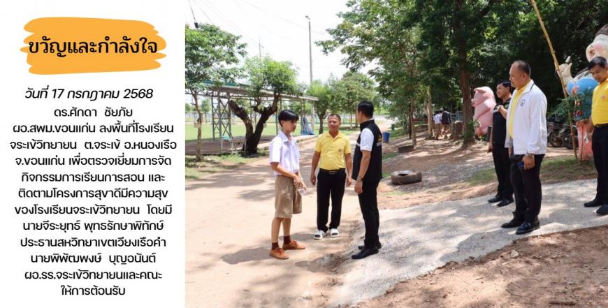 ผอ.สพม.ขอนแก่น ตรวจเยี่ยมโรงเรียนจระเข้วิทยายน